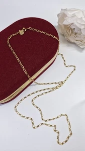 Vintage Große Germany Gold kleine Glieder lange Halskette sehr guter Zustand - Bild 1 von 7