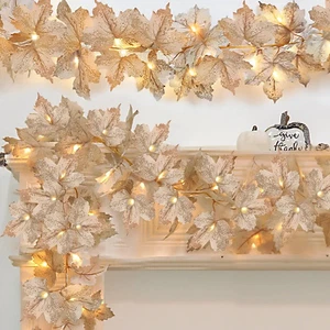 Pack de 3 Guirnalda de Otoño con Luces Decoraciones de Otoño para Hogar, Total 20 - Imagen 1 de 3