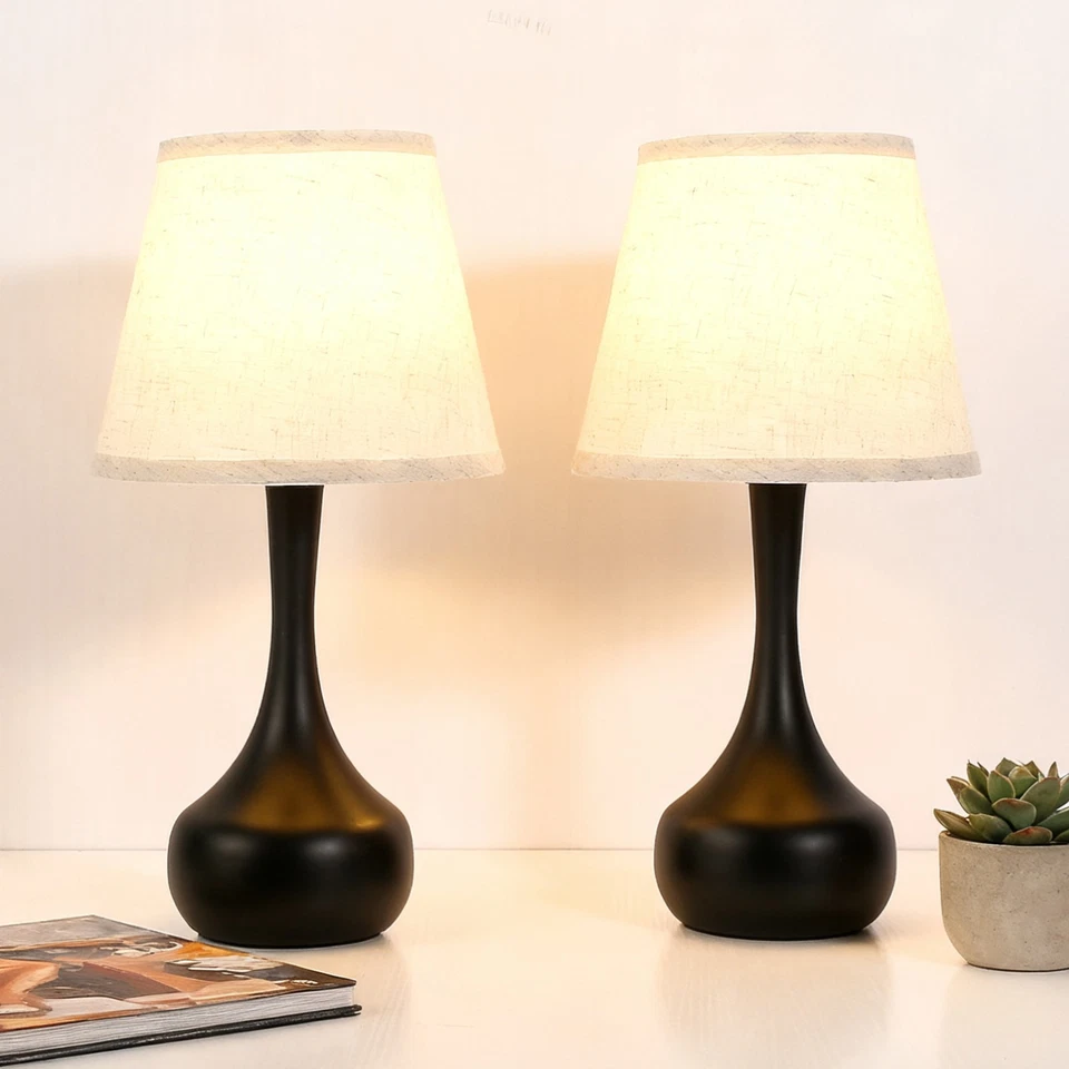 Table Lamps 17'' Set of 2 Touch 3-Way Dimmable for Living Room Bedroom Bedside - Image 1 of 4