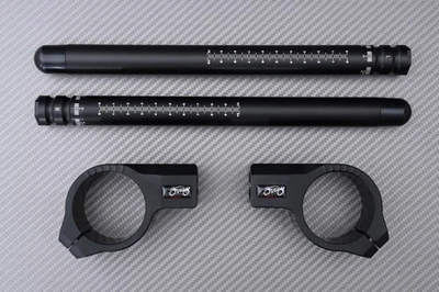 Paire de Demi Guidons Inclinable Noir Mat YAMAHA FZR 1000 1989-1990 43mm - Imagem 1 de 4