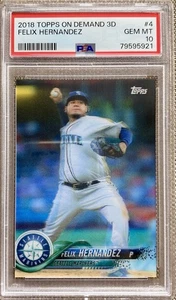 2018 Topps On Demand 3D #4 Felix Hernandez Seattle Mariners PSA 10 - Picture 1 of 2