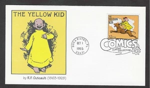 #3000a 32c Comic Strip Classics -The Yellow Kid by R.F. Outcault- Fleetwood FDC - Picture 1 of 2