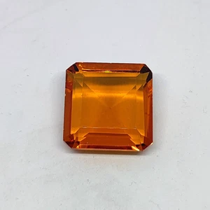 Natural 100 Ct Emerald Shape Certified Brazilian Yellow Citrine Loose Gemstone - Picture 1 of 5