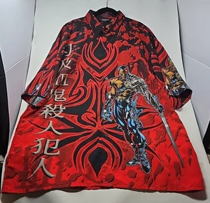 Vintage Marvel Blade Button Up Shirt Size 3XL All Over Print Y2K Comic Hero - Picture 1 of 16