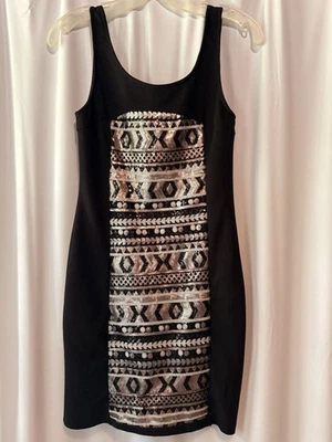 Double Zero | Vestido corporal negro lentejuelas - pequeño para mujer Foto 1 de 4