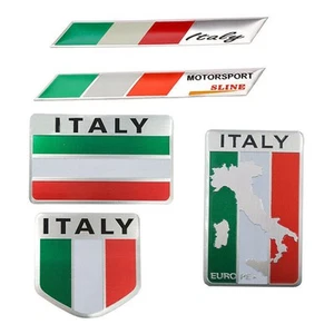 Aluminum 3D Metal ITALY Italian Flag Sticker Emblem Badge Decal Car Decora p9* - Picture 1 of 15