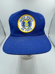 Cappello Vintage Aeronautica Militare Snapback Blu USAF anni 90 Patch Made in USA - Foto 1 di 7