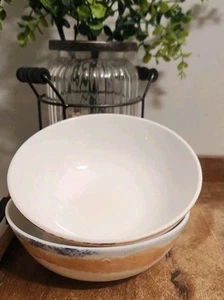 Pair of 6" All Purpose Bowl Watercolor Horizons Sand by Lenox - Picture 1 of 8