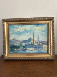 Nino Pippa Original Öl auf Karton Istanbul Gemälde - Bild 1 von 6