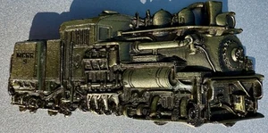 RARE 1923 Lima Shay Train Locomotive Brass Belt Buckle MCRR 9 Steam Engine 840 - Picture 1 of 6