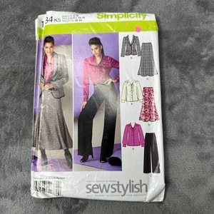 Simplicity 1784 SewStylish Blouse Blazer Pants Trumpet Skirt Pattern Size 8-16 - Picture 1 of 7
