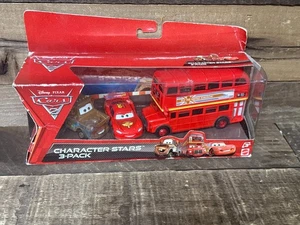 ⚡️Disney Pixar Cars Character Set McQueen Mater Bus Retired 3-Pack Mattel NEW⚡️ - Picture 1 of 4