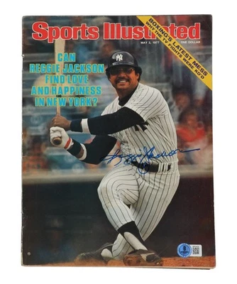 Reggie Jackson Signed 1977 Sports Illustrated Magazine (Beckett) - Image 1 of 2