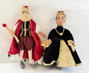 Par de marionetas de mano Folkmanis de felpa de la familia real rey reina - Imagen 1 de 22