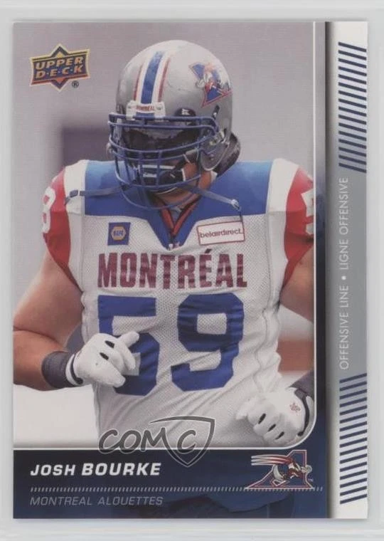 2015 Upper Deck CFL Josh Bourke #98 - Image 1 of 2
