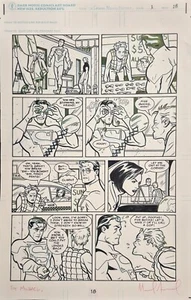 Superman/Madman Hullabaloo #1 página #18 arte original firmado Mike Allred 1997 - Imagen 1 de 3