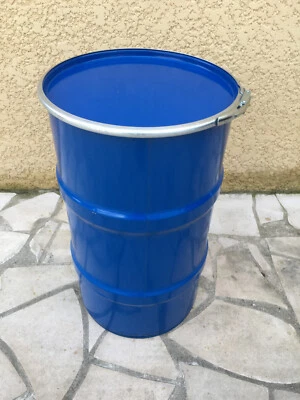 Baril CUSTOM métal décoration loisir créatif 60 litres bidon tonneau luxe table - Photo 1/4