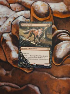 Magic the Gathering Scourge Wolf Hand Painted Custom MTG Alter - Picture 1 of 1