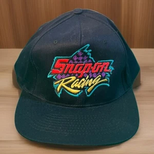 Vintage Snap On Logo Racing Mütze Kappe schwarz verstellbar Druckknopflasche - Bild 1 von 7