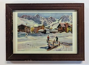 Fritz Preiß : Arosa im Schnee - Graubünden - um 1920 - Selten - Stettin  - Bild 1 von 3