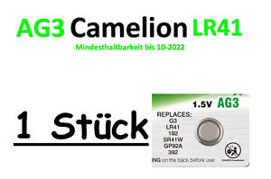 1 Stk AG3 Knopfzellen Uhrenbatterien Knopf Zellen Camelion 1.5V LR736 L736 LR4