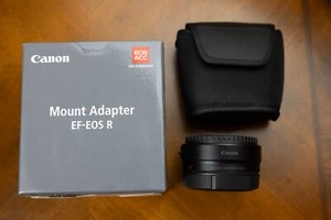 CANON EF-EOS R LENS MOUNT RF ADAPTER W/ PROTECTIVE CASE / POUCH & ORIGINAL BOX