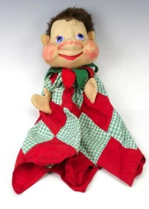 Vintage German Hand Puppet Boy Jester Glass Eyes Felt Kersa Kunstler Fairytale - Picture 1 of 4