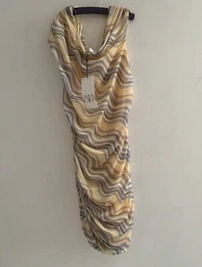 Zara Maxi Talla Dress Women’s Large Yellow Striped Sleeveless Spaghetti Straps - Picture 1 of 3