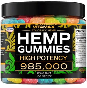 Natural Gummies for Stress Relief - Great for Pain, Insomnia & Anxiety - 100ct - Picture 1 of 5