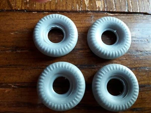 Dinky x4 replacement tyres std 20mm grey round - Picture 1 of 4