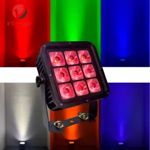 Wedding DJ 9x12w RGBWA UV 6in1 Wireless Battery Uplight LED Par Stage Light IP65 - Picture 1 of 8