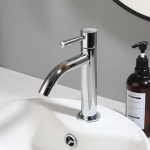 Bad Waschbecken Waschtisch Gefäß Wasserfall breiter Auslauf Mischbatterie Chrom Wasserhahn - Bild 1 von 9
