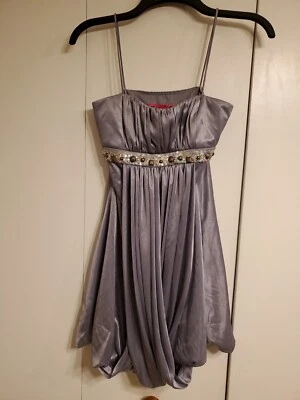 Morgan and Co Womens Vintage Formal Evening Gown Small Gray Sleeveless - Imagem 1 de 4