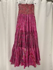 Aller Simplement Dress Sleeveless Printed 100% Silk Dress OS - Picture 1 of 7