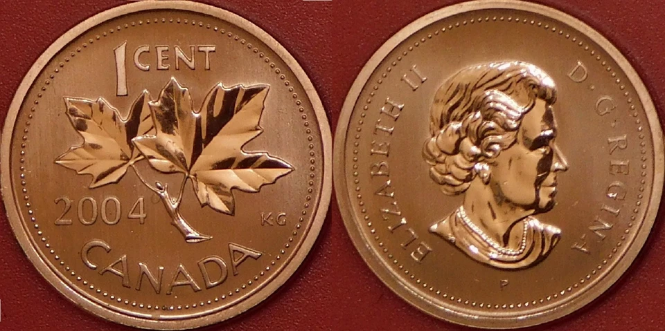Specimen 2004P Canada 1 Cent From Mint's Set  - Image 1 of 1