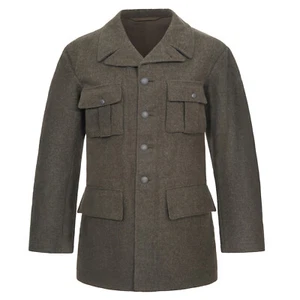 Genuine Army Surplus Original Swedish Military Wool Jacket Vintage Dress Coat - Picture 1 of 13