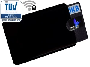 RFID Schutzhülle NFC Blocker Schwarz Soft EC Kartenhülle Kreditkarte Ausweisetui - Bild 1 von 4