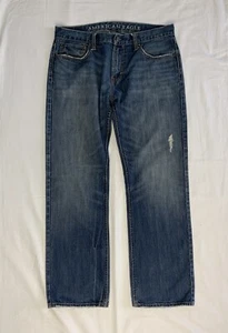 American Eagle Straight Men’s Jeans Sz 34x32 (Actual Meas 36x29.5) 100% Cotton - Imagen 1 de 11