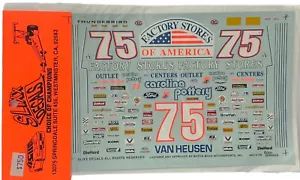 Slixx NASCAR Decals 75 Todd Bodine Carolina Pottery 1:24 Model Cars #9375 Racing - Picture 1 of 6