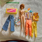 Vintage Red Head Bubble Cut Barbie With Extra's