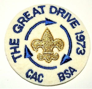 Vintage CAC BSA Boy Scouts The Great Drive Patch 1973 New NOS - Picture 1 of 3