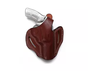 Pusat Holster Leather Belt Holster OWB 3 inch for Revolver Ruger SP101 - Picture 1 of 28
