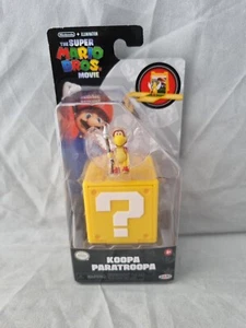 Super Mario Bros Movie Koopa Paratrooper Mini Figure with Question Block Set New - Picture 1 of 2