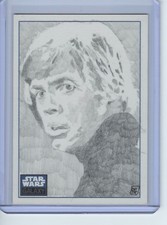2010 Topps Star Wars Galaxy Luke Skywalker Sketch Card 1 of 1 1/1