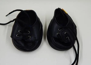 Zapatos de vestir Build A Bear negros de imitación de cuero con cordones negros - Imagen 1 de 10