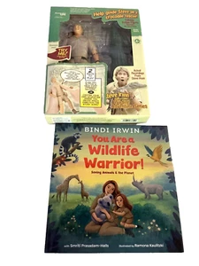 Bindi Irwin Autographed Wildlife Warrior Book JSA Steve Irwin Talking Figure New - Picture 1 of 9
