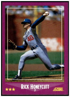 1988 Score #87 Rick Honeycutt NM - Image 1 of 2