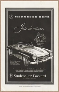 1958 Mercedes-Benz 190 SL Roadster Vintage Print Ad Studebaker-Packard Corp - Picture 1 of 3