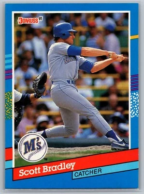 1991 Donruss - #287 Scott Bradley Seattle Mariners MLB Baseball Card - Image 1 of 2