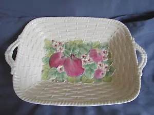 Vintage Royal Winton/Grimwades Ceramic Apple Fruit tray basket 12 1/2"x8" - Picture 1 of 8